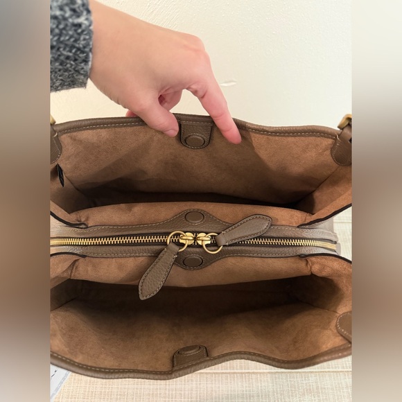 Coach Medium Bella Shoulder Bag NWT Dark Stone Pebble Leather - Picture 8 of 9